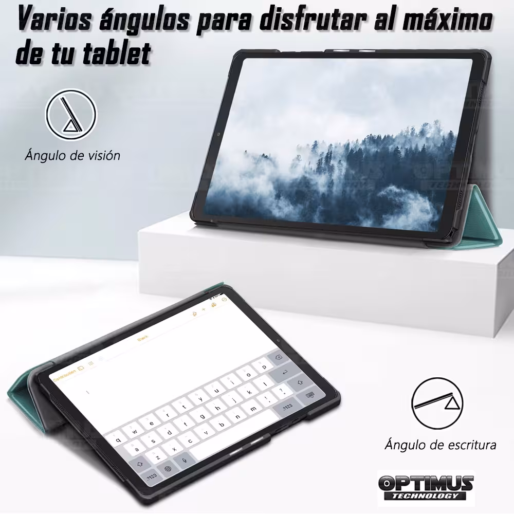 Kit Vidrio Cristal Templado Y Estuche Case Protector para Tablet Samsung Galaxy Tab A7 10.4 2020 T500 - T505 OPTIMUS TECHNOLOGY™