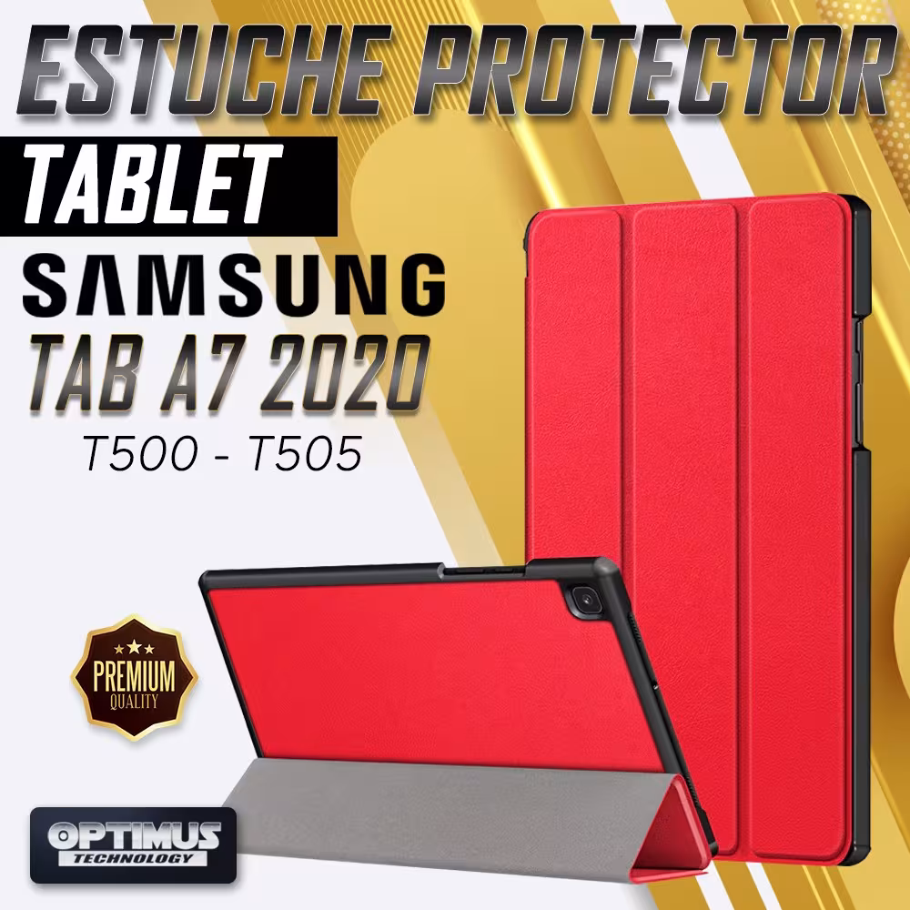 Kit Vidrio Cristal Templado Y Estuche Case Protector para Tablet Samsung Galaxy Tab A7 10.4 2020 T500 - T505 OPTIMUS TECHNOLOGY™
