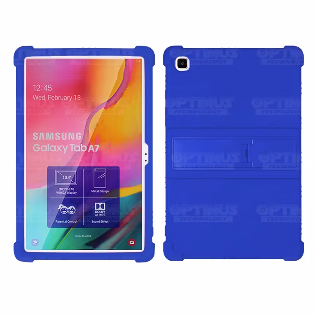 Kit Vidrio templado + Estuche Protector Goma + Teclado y Mouse Bluetooth para Tablet Samsung Galaxy Tab A7 10.4 2020 T500 - T505