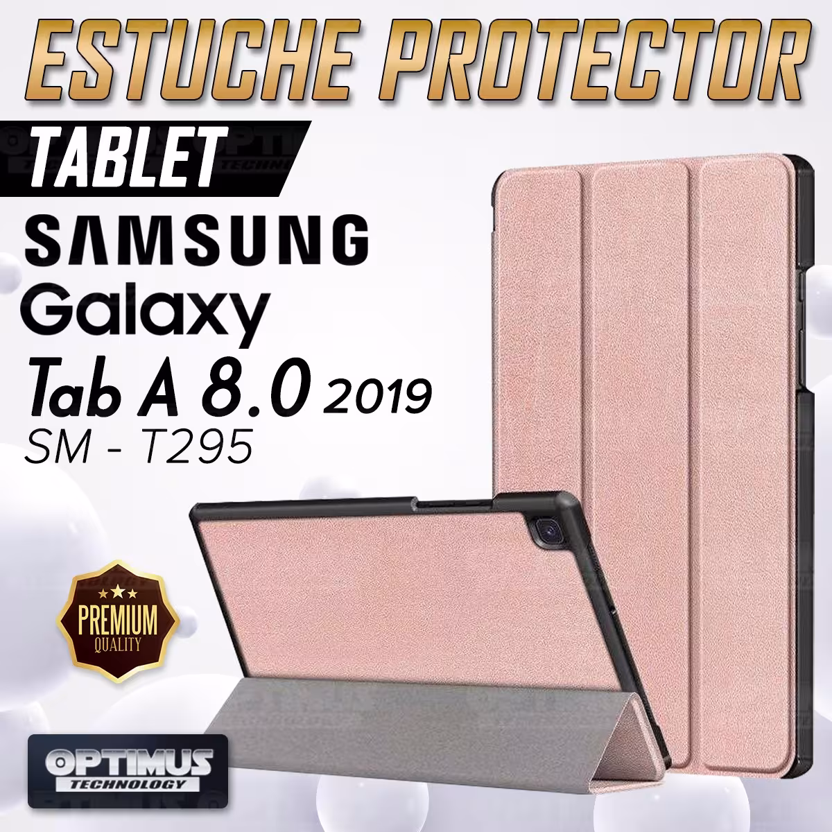 Estuche Case Forro Protector Con Tapa Tablet Samsung Galaxy Tab A8.0 2019 SM-T295 | OPTIMUS TECHNOLOGY™ | EST-AC-T295 |