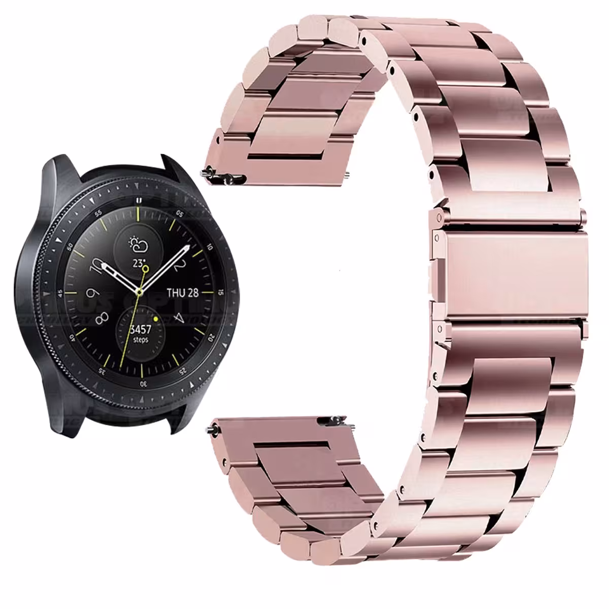 Correa Banda de Metal Magnética Acero Inoxidable 20mm reloj Smartwatch Samsung Galaxy Watch 42mm OPTIMUS TECHNOLOGY™ - 12
