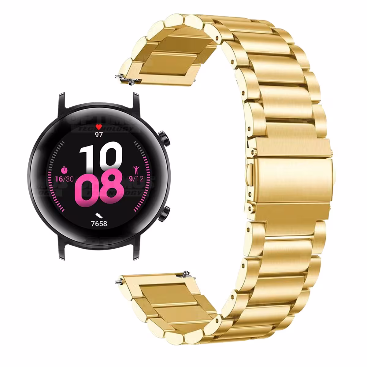 Correa Banda de Metal Magnética Acero Inoxidable 20mm reloj Huawei GT2 42mm | OPTIMUS TECHNOLOGY™ | CRR-MTL-GT-42 |