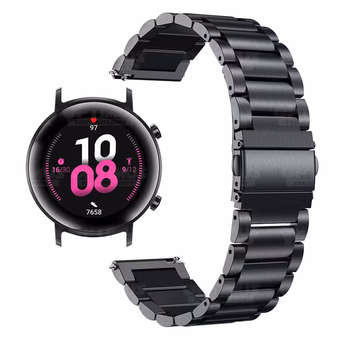 Correa Banda de Metal Magnética Acero Inoxidable 20mm reloj Huawei GT2 42mm | OPTIMUS TECHNOLOGY™ | CRR-MTL-GT-42 |