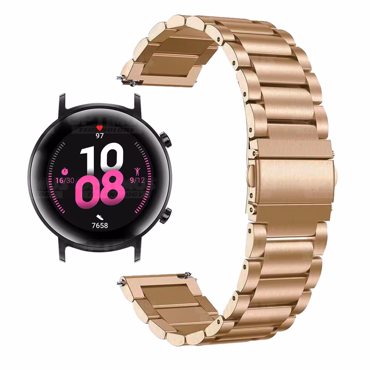 Correa Banda de Metal Magnética Acero Inoxidable 20mm reloj Huawei GT2 42mm | OPTIMUS TECHNOLOGY™ | CRR-MTL-GT-42 |