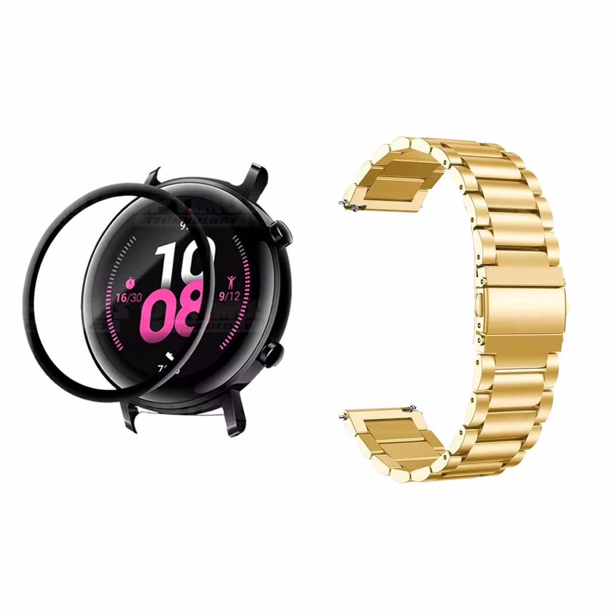 Vidrio templado cerámico Y Correa De Metal Acero Inoxidable Smartwatch Reloj Inteligente Huawei GT2 42mm OPTIMUS TECHNOLOGY™ - 5