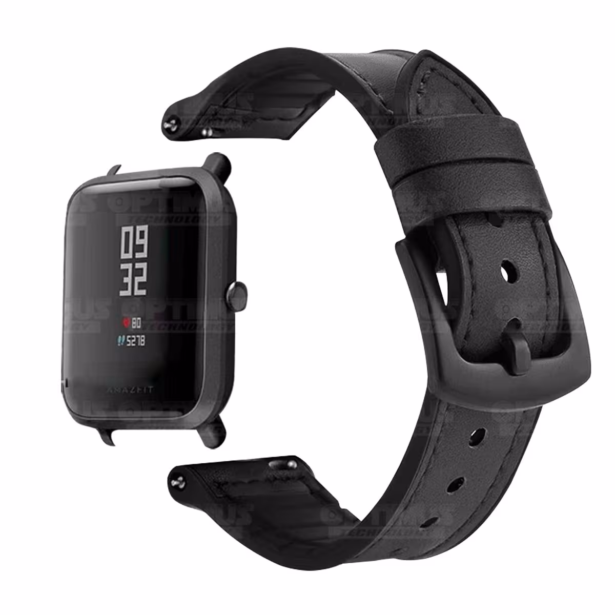 Pulso Manilla Correa De Cuero 20mm Smartwatch Xiaomi Amazfit Bip | OPTIMUS TECHNOLOGY™ | CRR-CRO-AMZ-BP |