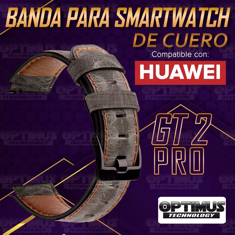 Vidrio Templado Cerámico Y Correa de cuero Smartwatch Reloj Inteligente Huawei GT2 PRO