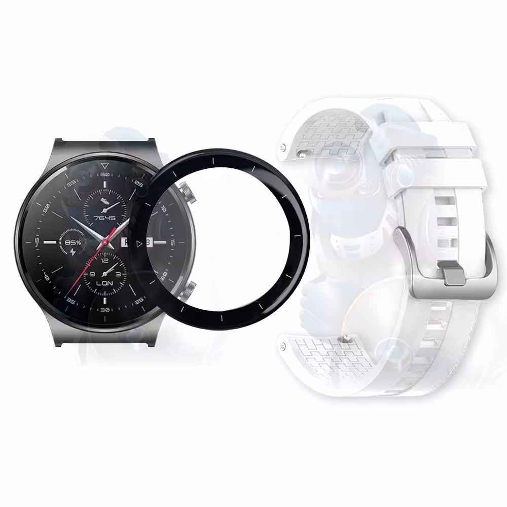 Vidrio Templado Cerámico Y Correa Smartwatch Reloj Inteligente Huawei GT2 PRO | OPTIMUS TECHNOLOGY™ | CRR-VTP-HW-GT2PRO |