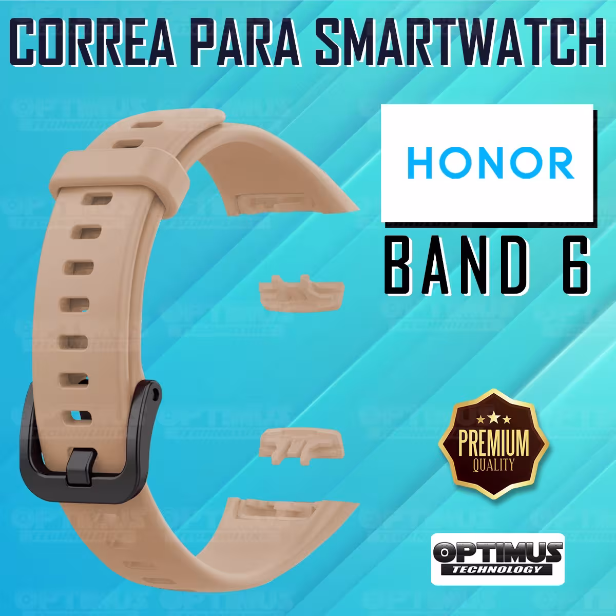 Vidrio Templado Cerámico Y Correa Smartwatch Reloj Inteligente Huawei Honor Band 6 | OPTIMUS TECHNOLOGY™ | CRR-VTP-HNR-6 |
