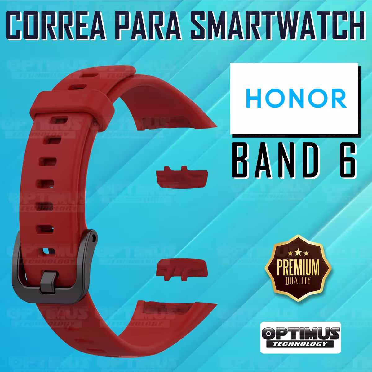 Vidrio Templado Cerámico Y Correa Smartwatch Reloj Inteligente Huawei Honor Band 6 | OPTIMUS TECHNOLOGY™ | CRR-VTP-HNR-6 |