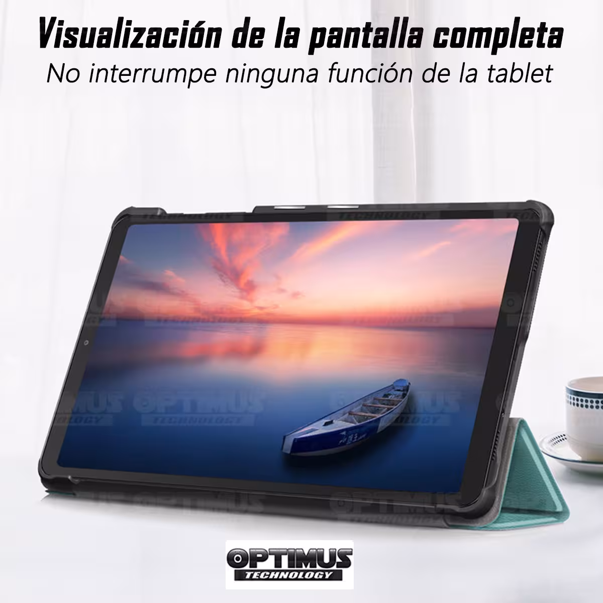 Kit Vidrio Cristal Templado Y Estuche Case Protector para Tablet Samsung Galaxy Tab A7 Lite 8.7 2021 T220 - T225 OPTIMUS TECHNOL