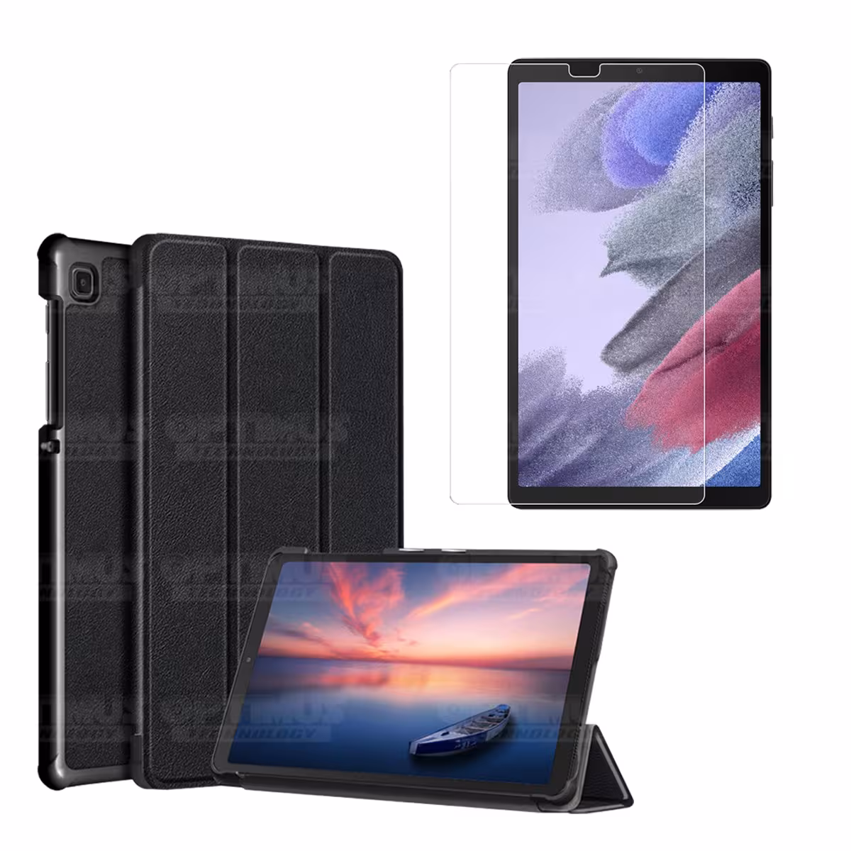 Kit Vidrio Cristal Templado Y Estuche Case Protector para Tablet Samsung Galaxy Tab A7 Lite 8.7 2021 T220 - T225 OPTIMUS TECHNOL