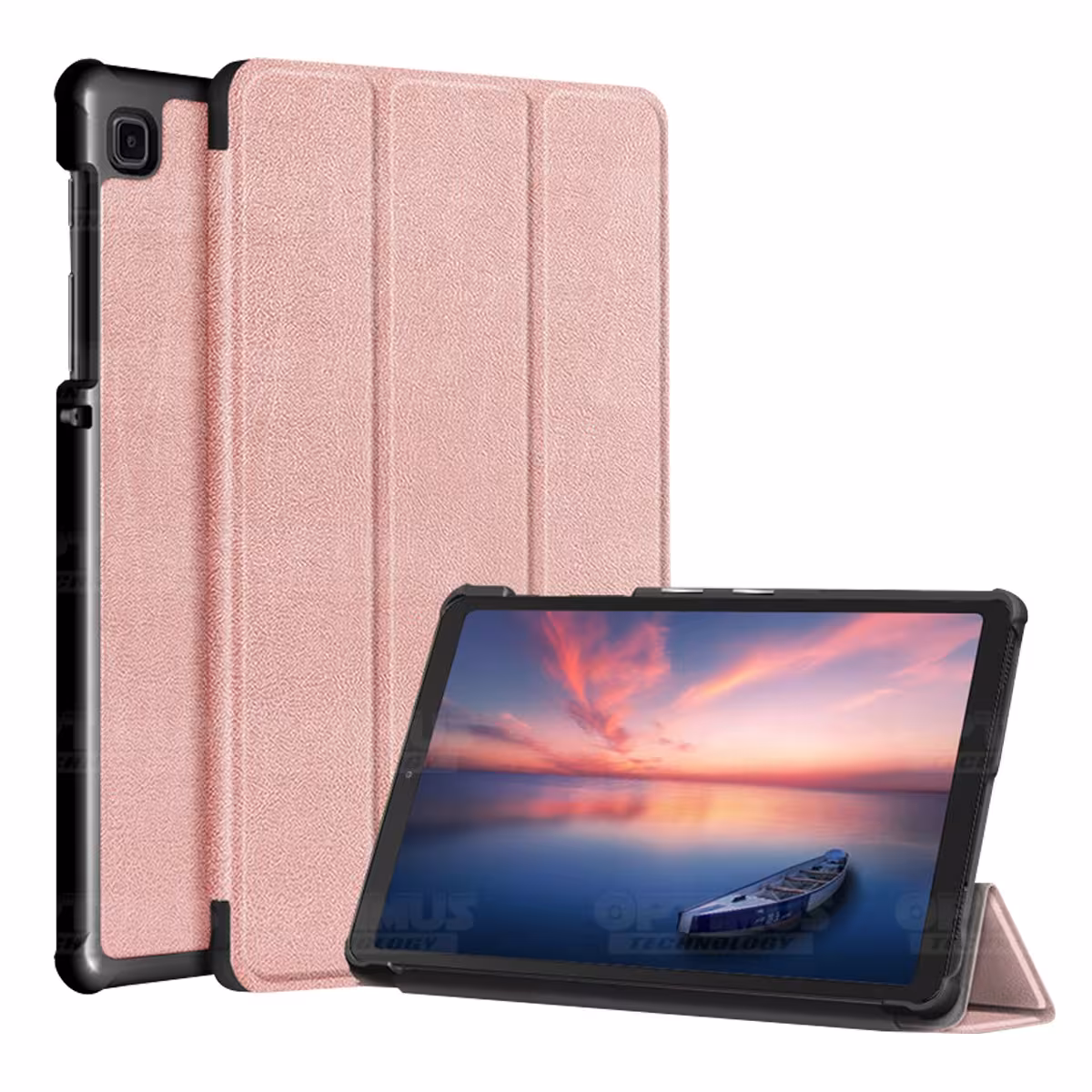 Kit Vidrio Cristal Templado Y Estuche Case Protector para Tablet Samsung Galaxy Tab A7 Lite 8.7 2021 T220 - T225 OPTIMUS TECHNOL