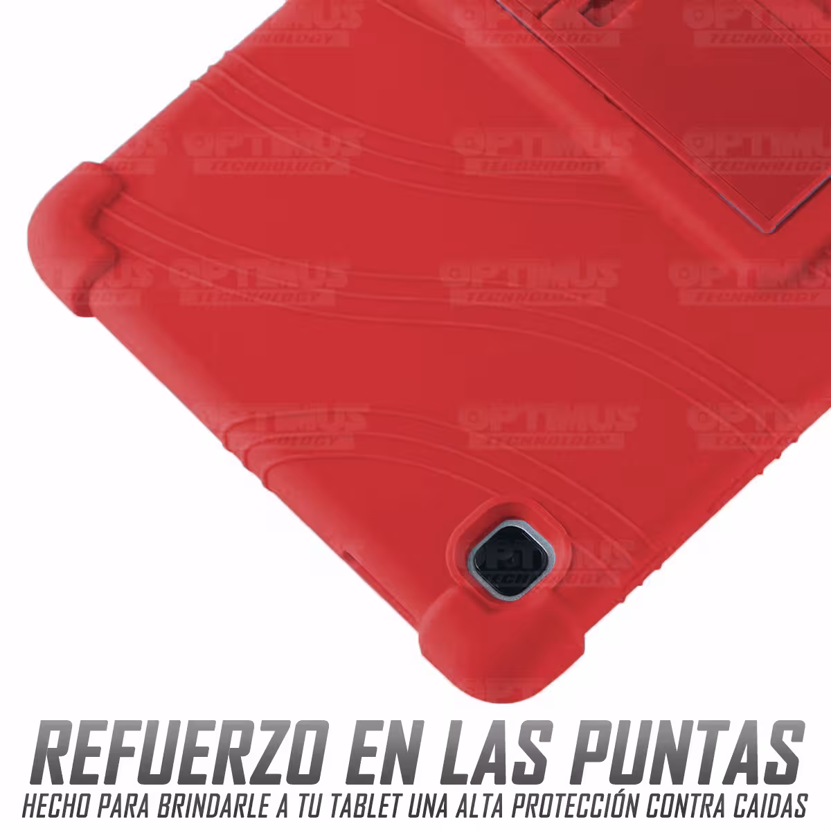 Kit Vidrio templado y Estuche Protector de goma antigolpes con soporte Tablet Samsung Galaxy Tab A7 Lite 8.7 2021 T220 - T225 OP
