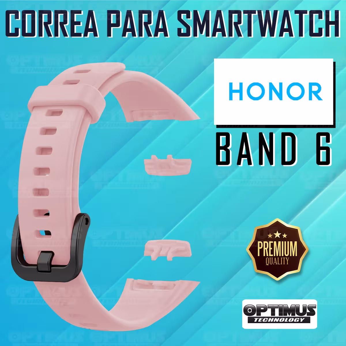 Correa Pulso de Goma para reloj Smartwatch Huawei Honor Band 6 | OPTIMUS TECHNOLOGY™ | CRR-GM-HNR-6 |