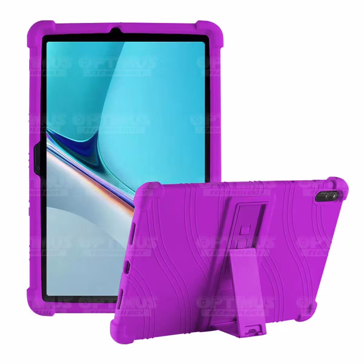Kit Vidrio templado y Estuche Protector de goma antigolpes con soporte Tablet Huawei MatePad 11 2021 DBY-W09 - DBY-L09