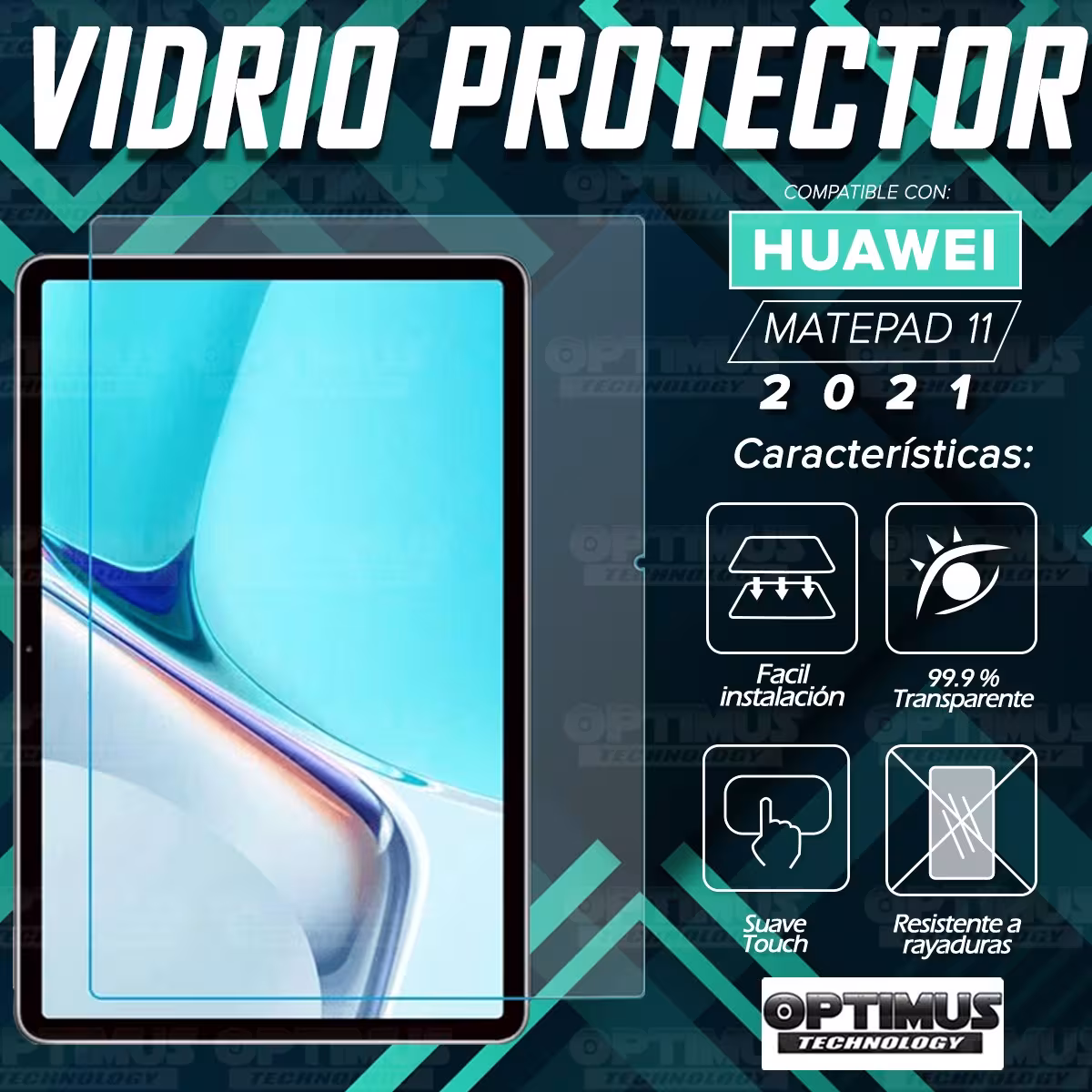 Vidrio Cristal Templado Protector Tablet Huawei MatePad 11 2021 DBY-W09 - DBY-L09