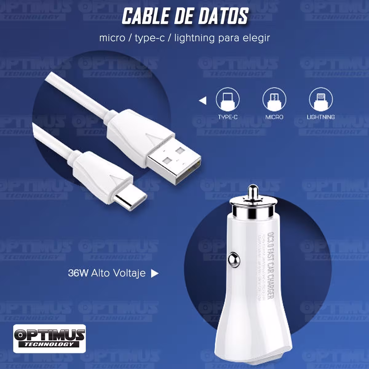 Cargador para carro automóvil Vehículos Camiones de dos puertos USB QC 3.0 con cable de datos LIDNIO Charger LDNIO / LONIO COLOM