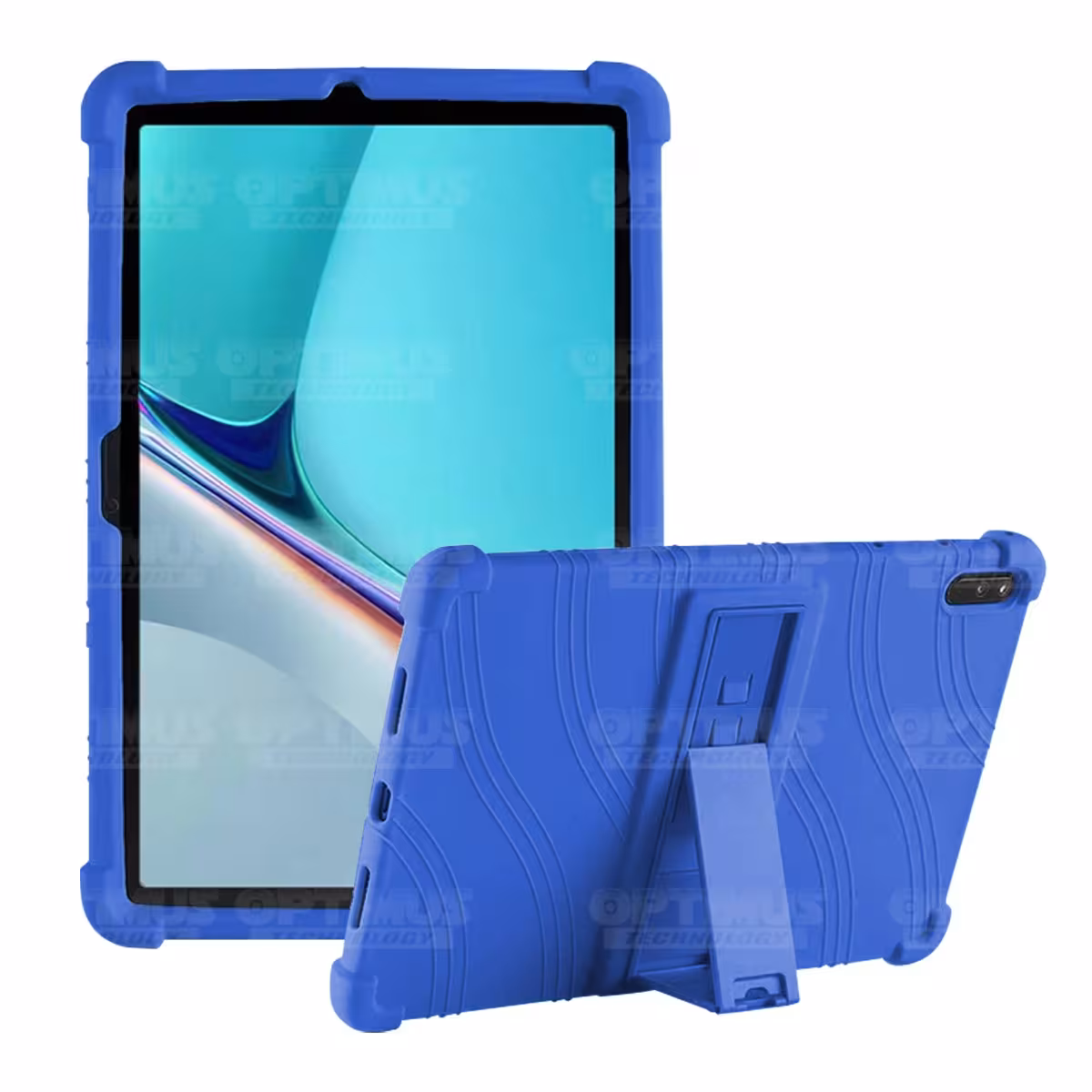Kit Vidrio templado y Estuche Protector de goma antigolpes con soporte Tablet Huawei MatePad 11 2021 DBY-W09 - DBY-L09 OPTIMUS T