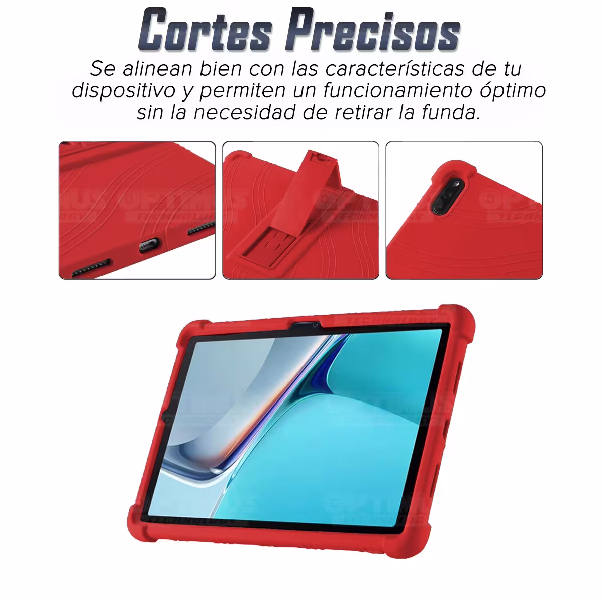 Kit Vidrio templado y Estuche Protector de goma antigolpes con soporte Tablet Huawei MatePad 11 2021 DBY-W09 - DBY-L09 OPTIMUS T