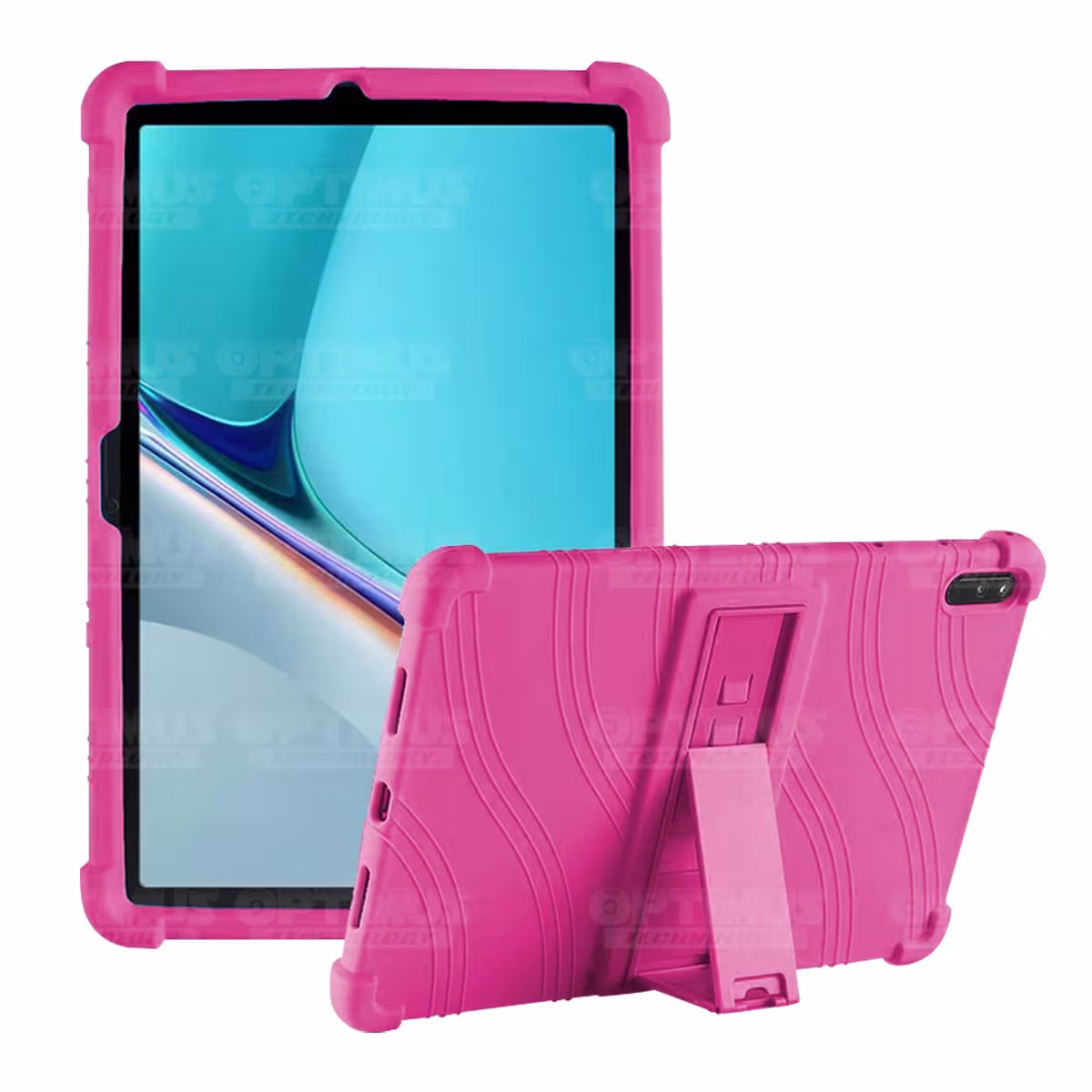 Kit Vidrio templado y Estuche Protector de goma antigolpes con soporte Tablet Huawei MatePad 11 2021 DBY-W09 - DBY-L09 OPTIMUS T