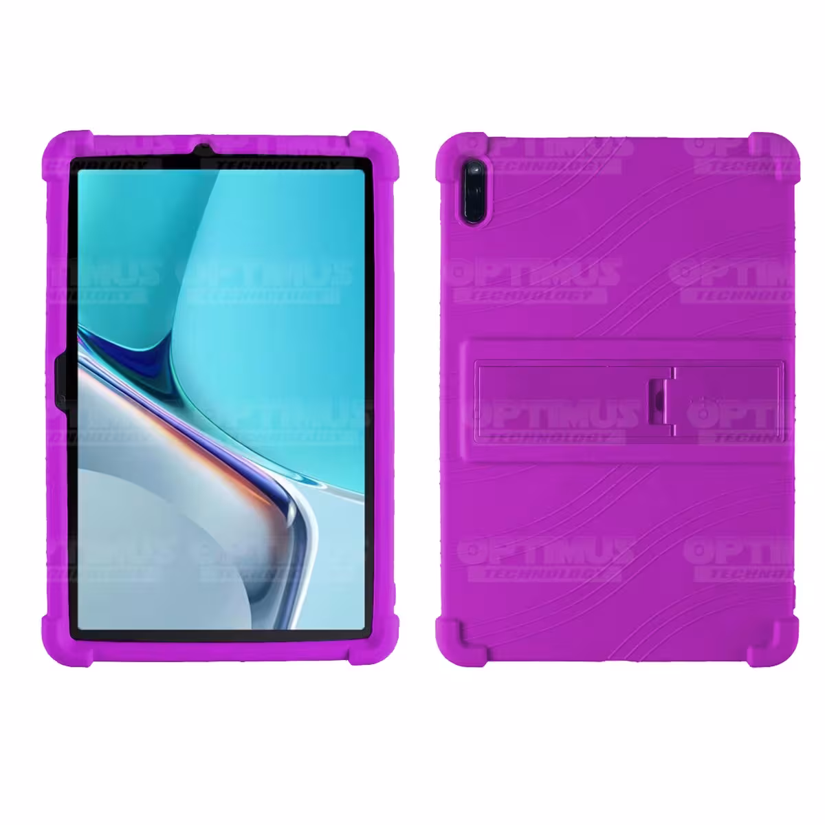 Kit Vidrio templado + Estuche Protector Goma + Teclado y Mouse Bluetooth para Tablet Huawei MatePad 11 2021 DBY-W09 - DBY-L09