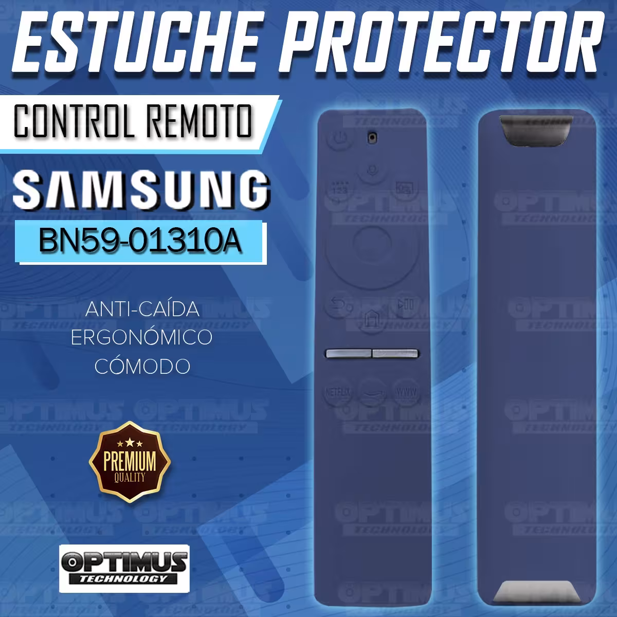 Funda Forro Estuche protector Control Remoto de TV Samsung BN59-01310A / UN43TU7000KXZL / UN55RU7100KXZL OPTIMUS TECHNOLOGY™ - 2