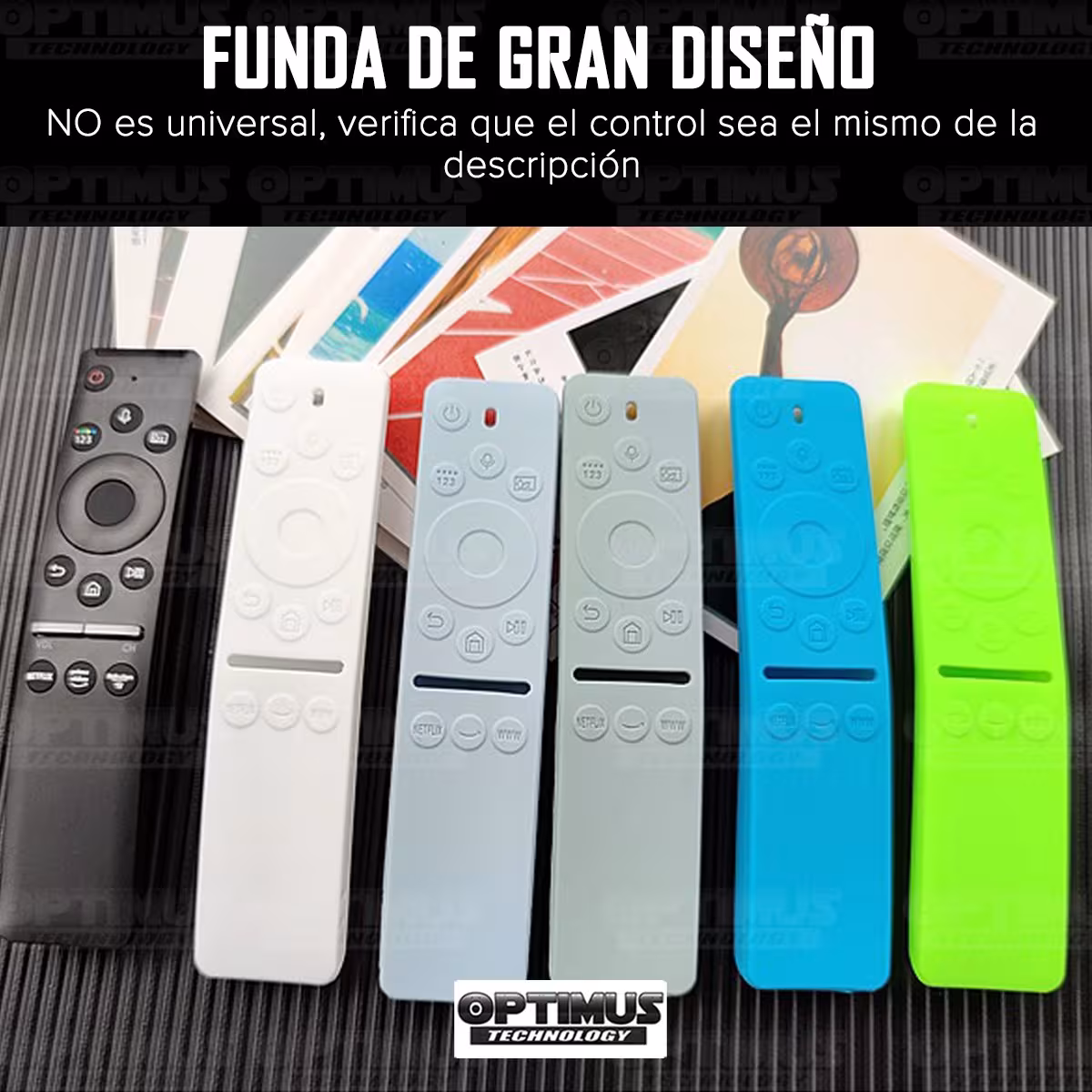 Funda Forro Estuche protector Control Remoto de TV Samsung BN59-01310A / UN43TU7000KXZL / UN55RU7100KXZL OPTIMUS TECHNOLOGY™ - 1