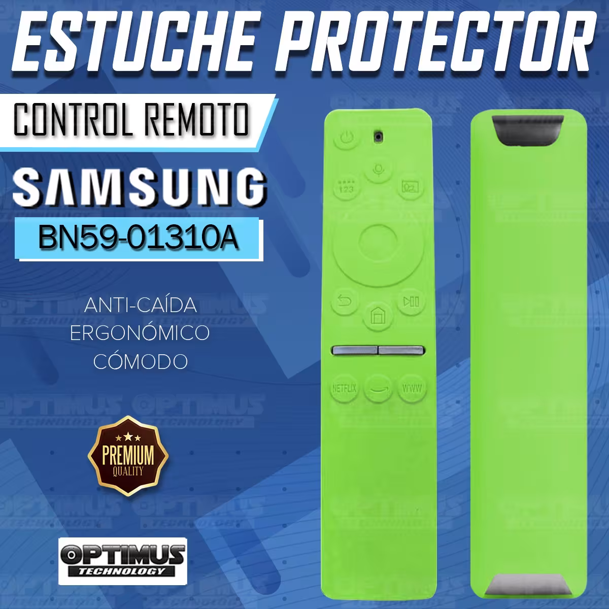 Funda Forro Estuche protector Control Remoto de TV Samsung BN59-01310A / UN43TU7000KXZL / UN55RU7100KXZL OPTIMUS TECHNOLOGY™ - 1