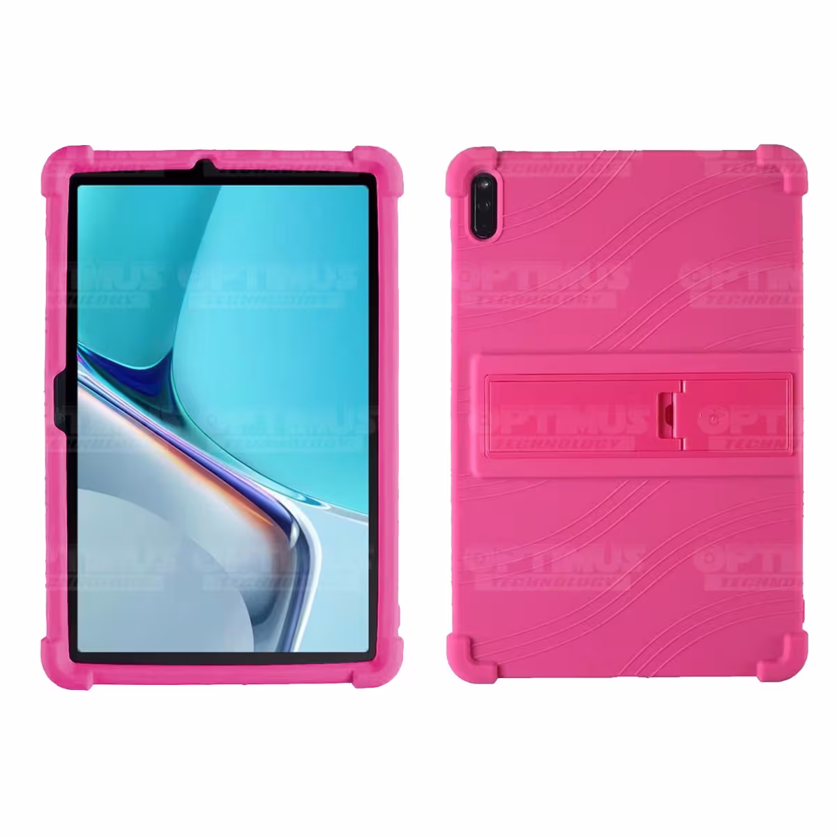 Kit Vidrio templado + Estuche Protector Goma + Teclado con Mouse Touchpad Bluetooth Tablet Huawei MatePad 11 2021 DBY-W09 OPTIMU
