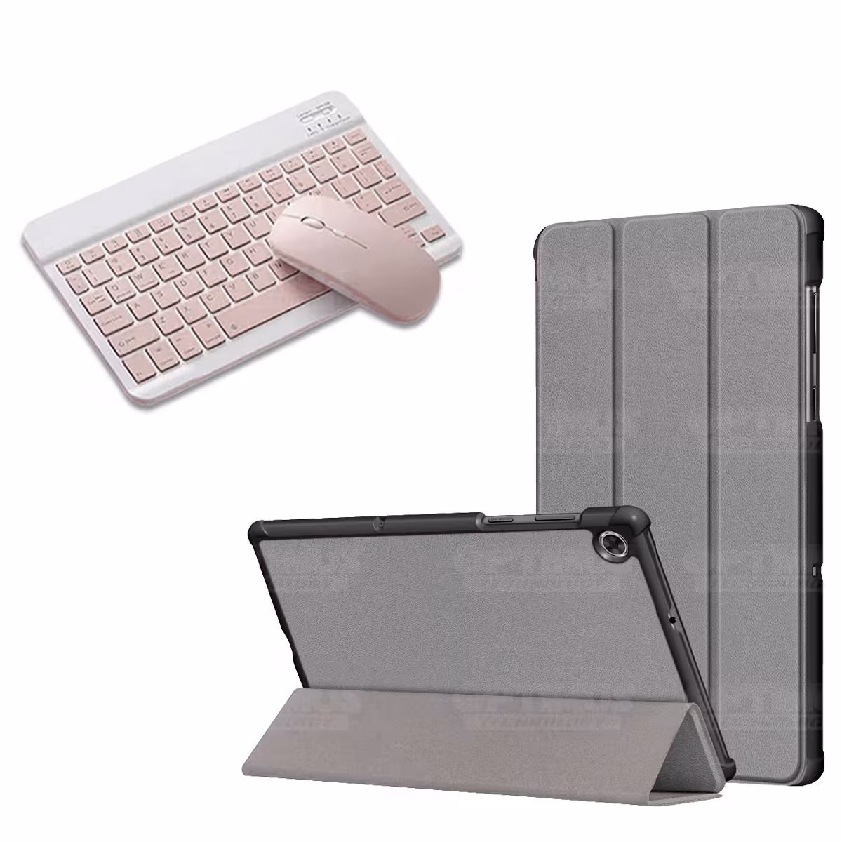 Kit Case Forro Protector + Teclado y Mouse Ratón Bluetooth para Tablet Lenovo M10 Plus Tb-x606f