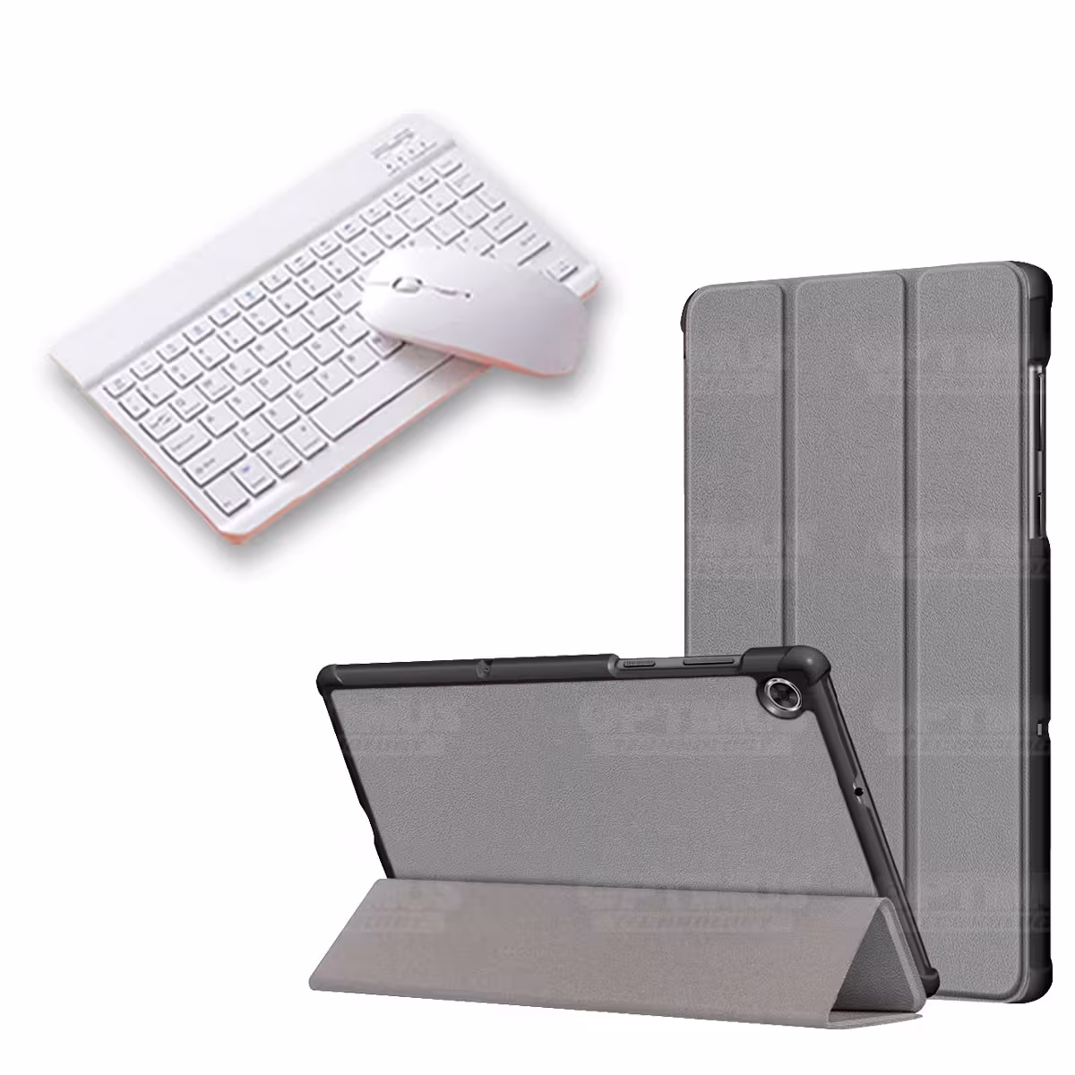Kit Case Forro Protector + Teclado y Mouse Ratón Bluetooth para Tablet Lenovo M10 Plus Tb-x606f