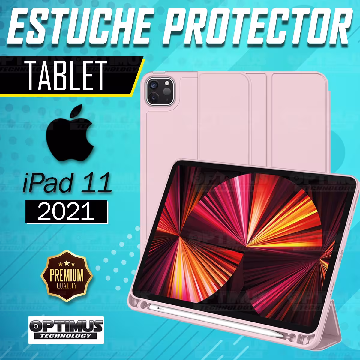 Estuche Case Protector Con Tapa Tablet IPad 11 2021 con portalápiz | OPTIMUS TECHNOLOGY™ | EST-IPD-11-2021 |