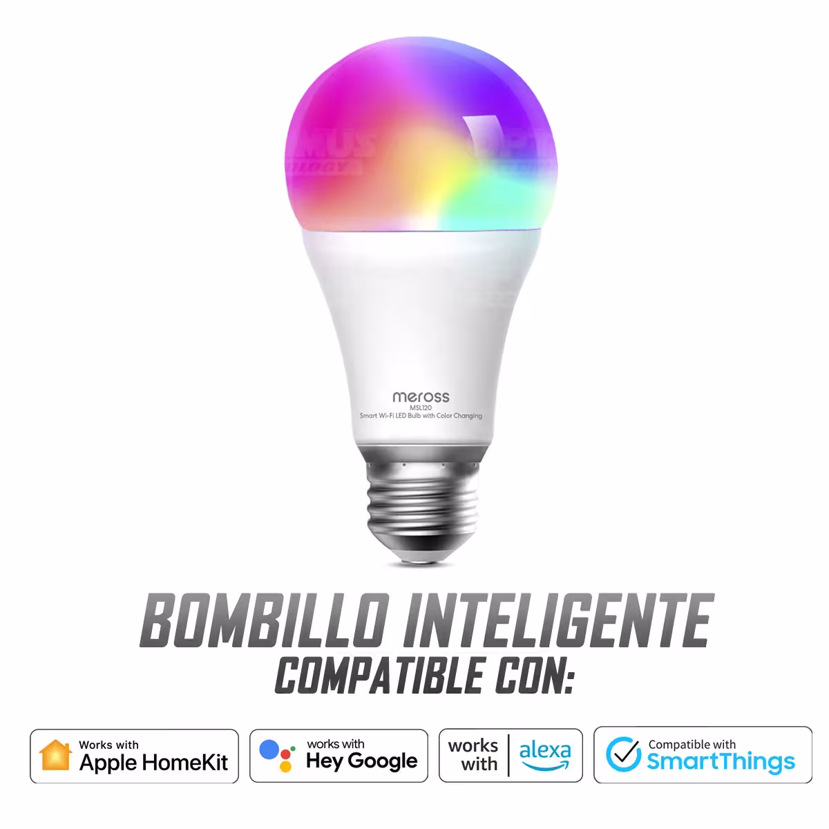 Bombilla inteligente Wi-Fi Meross Bulb compatible con google Assistance Amazon Alexa Apple Home Kit | MEROSS COLOMBIA | MRS-BM |