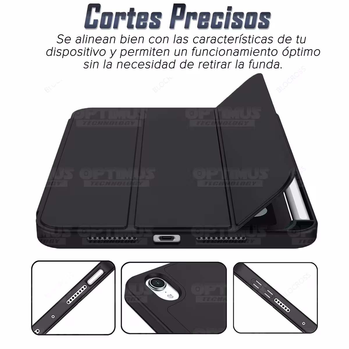 Kit Vidrio templado + Estuche Protector portalápiz + Teclado y Mouse Bluetooth para Tablet IPad Mini 6 2021 OPTIMUS TECHNOLOGY™