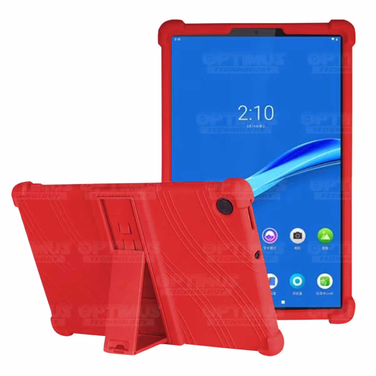 Kit Case Forro Protector Antigolpes + Teclado y Mouse Ratón Bluetooth para Tablet Lenovo M10 Plus Tb-x606f OPTIMUS TECHNOLOGY™ -