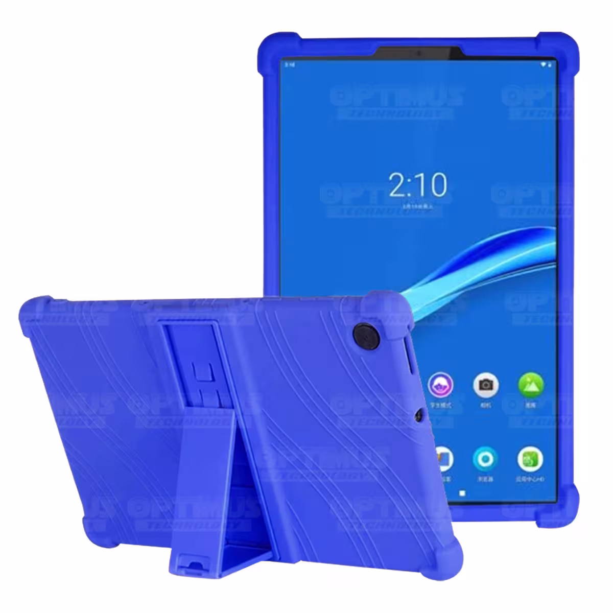 Kit Case Forro Protector Antigolpes + Teclado y Mouse Ratón Bluetooth para Tablet Lenovo M10 Plus Tb-x606f OPTIMUS TECHNOLOGY™ -