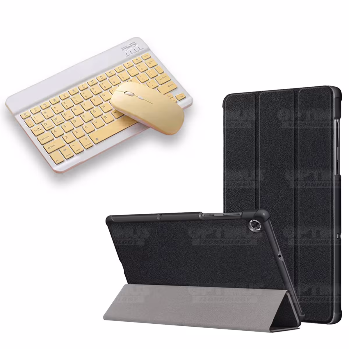 Kit Case Forro Protector + Teclado y Mouse Ratón Bluetooth para Tablet Lenovo M10 Plus Tb-x606f OPTIMUS TECHNOLOGY™ - 4