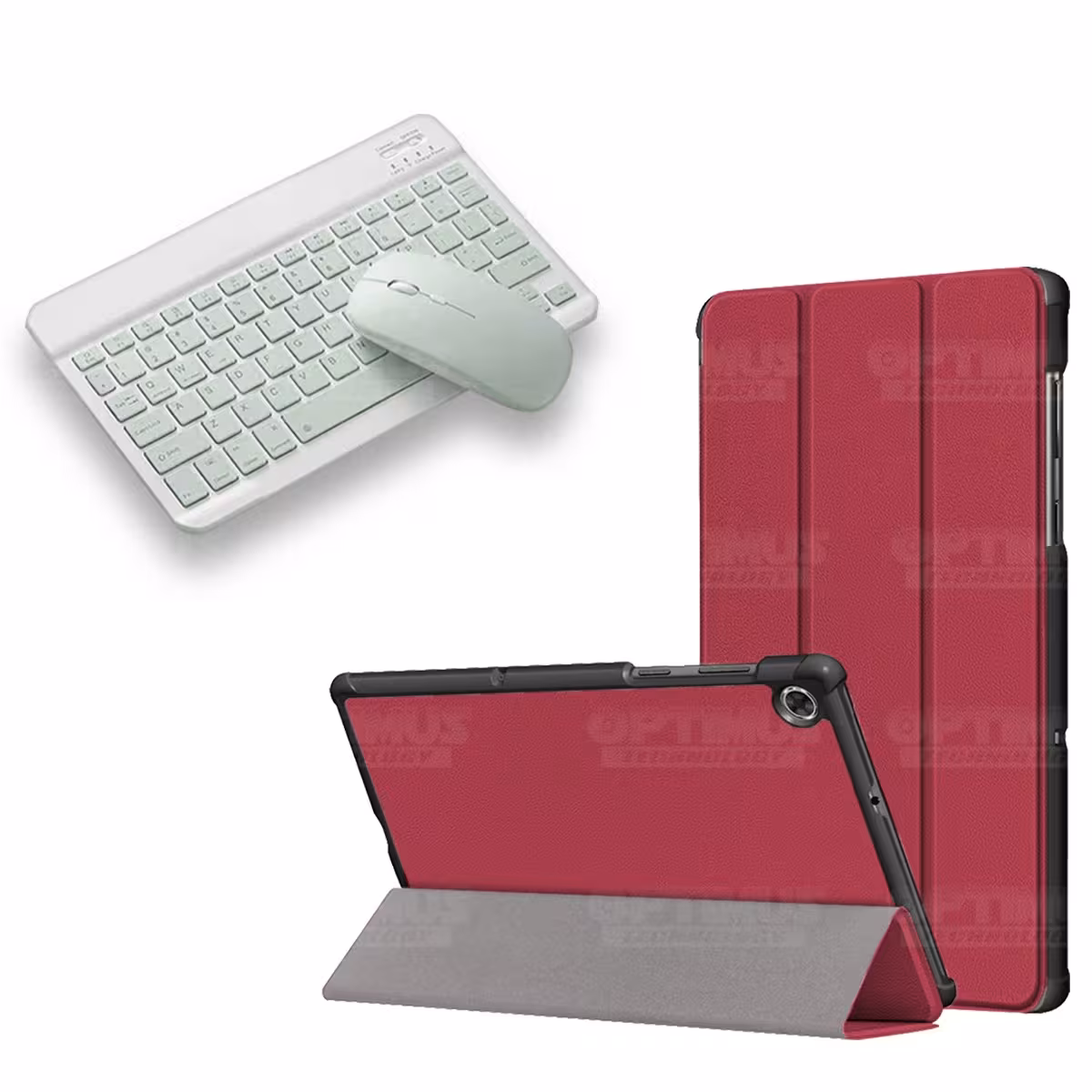 Kit Case Forro Protector + Teclado y Mouse Ratón Bluetooth para Tablet Lenovo M10 Plus Tb-x606f OPTIMUS TECHNOLOGY™ - 11