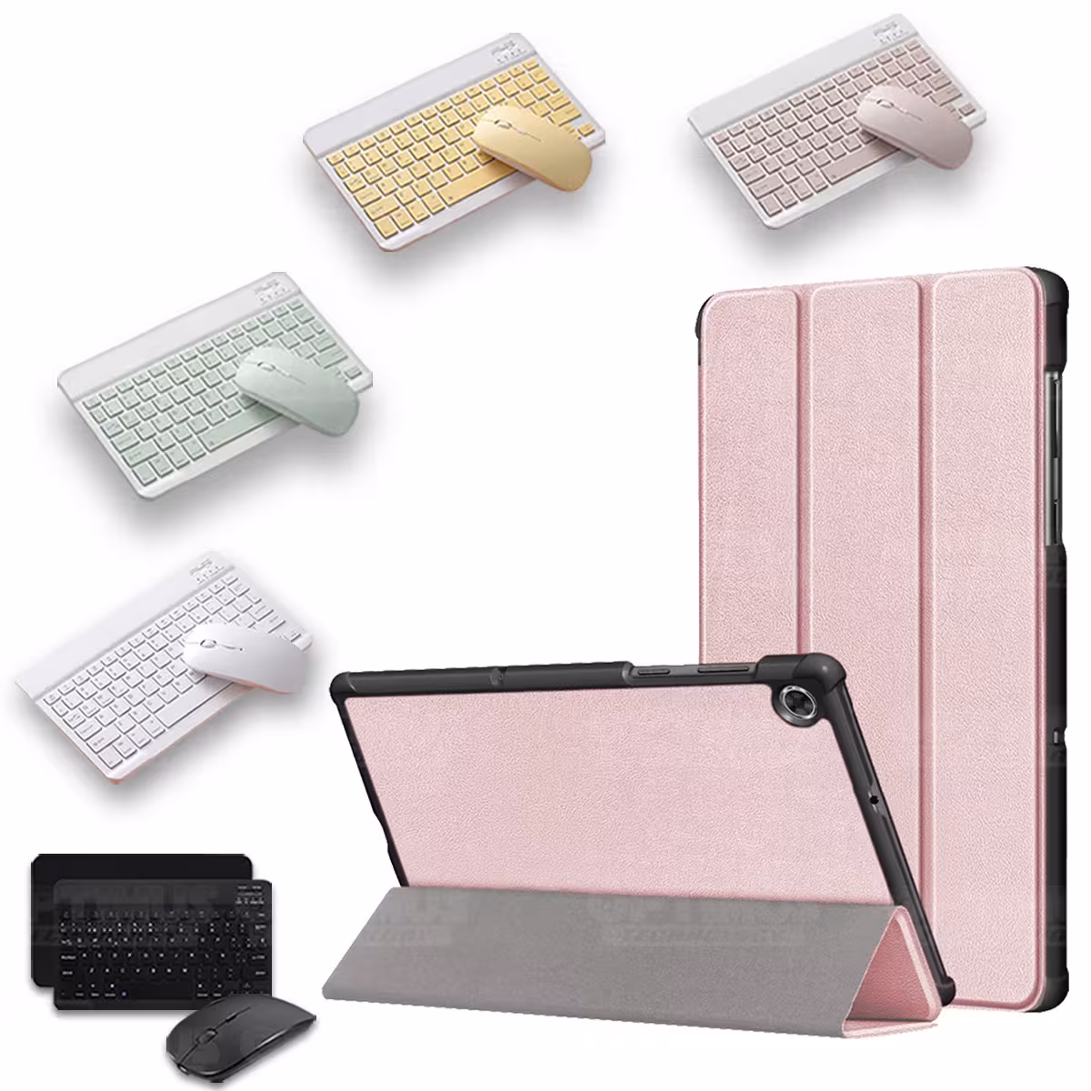 Kit Case Forro Protector + Teclado y Mouse Ratón Bluetooth para Tablet Lenovo M10 Plus Tb-x606f OPTIMUS TECHNOLOGY™ - 22