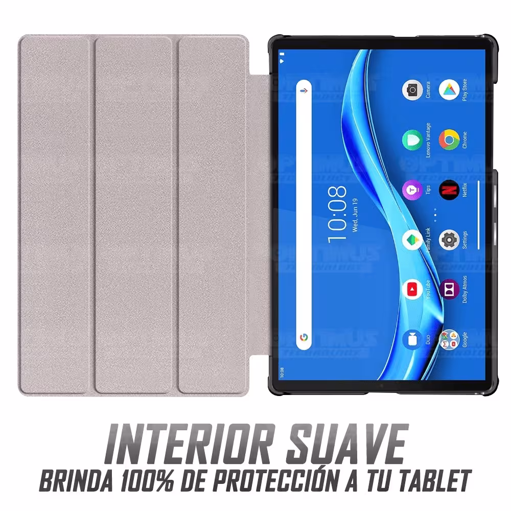 Kit Case Folio Protector + Teclado Mouse Touchpad Bluetooth para Tablet Lenovo M10 Plus Tb-x606f OPTIMUS TECHNOLOGY™ - 19