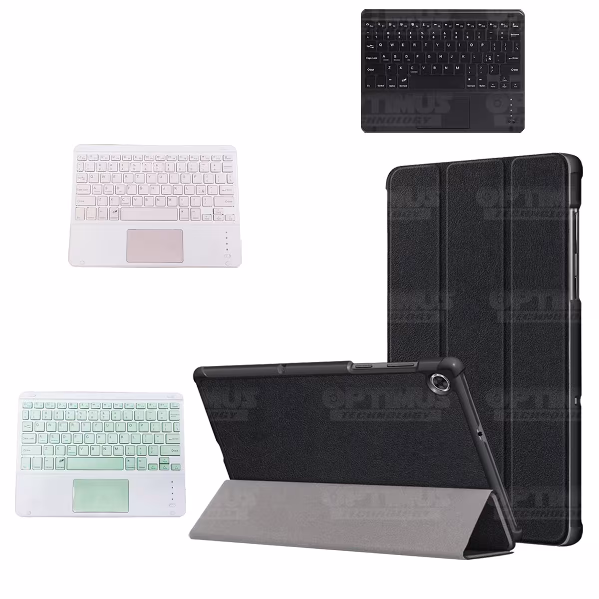 Kit Case Folio Protector + Teclado Mouse Touchpad Bluetooth para Tablet Lenovo M10 Plus Tb-x606f OPTIMUS TECHNOLOGY™ - 4