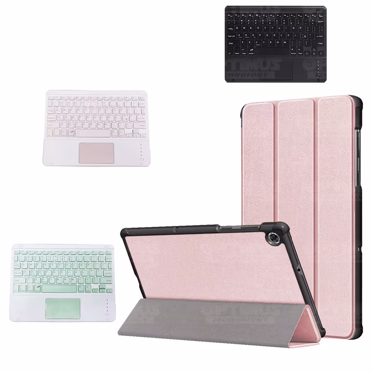 Kit Case Folio Protector + Teclado Mouse Touchpad Bluetooth para Tablet Lenovo M10 Plus Tb-x606f OPTIMUS TECHNOLOGY™ - 16