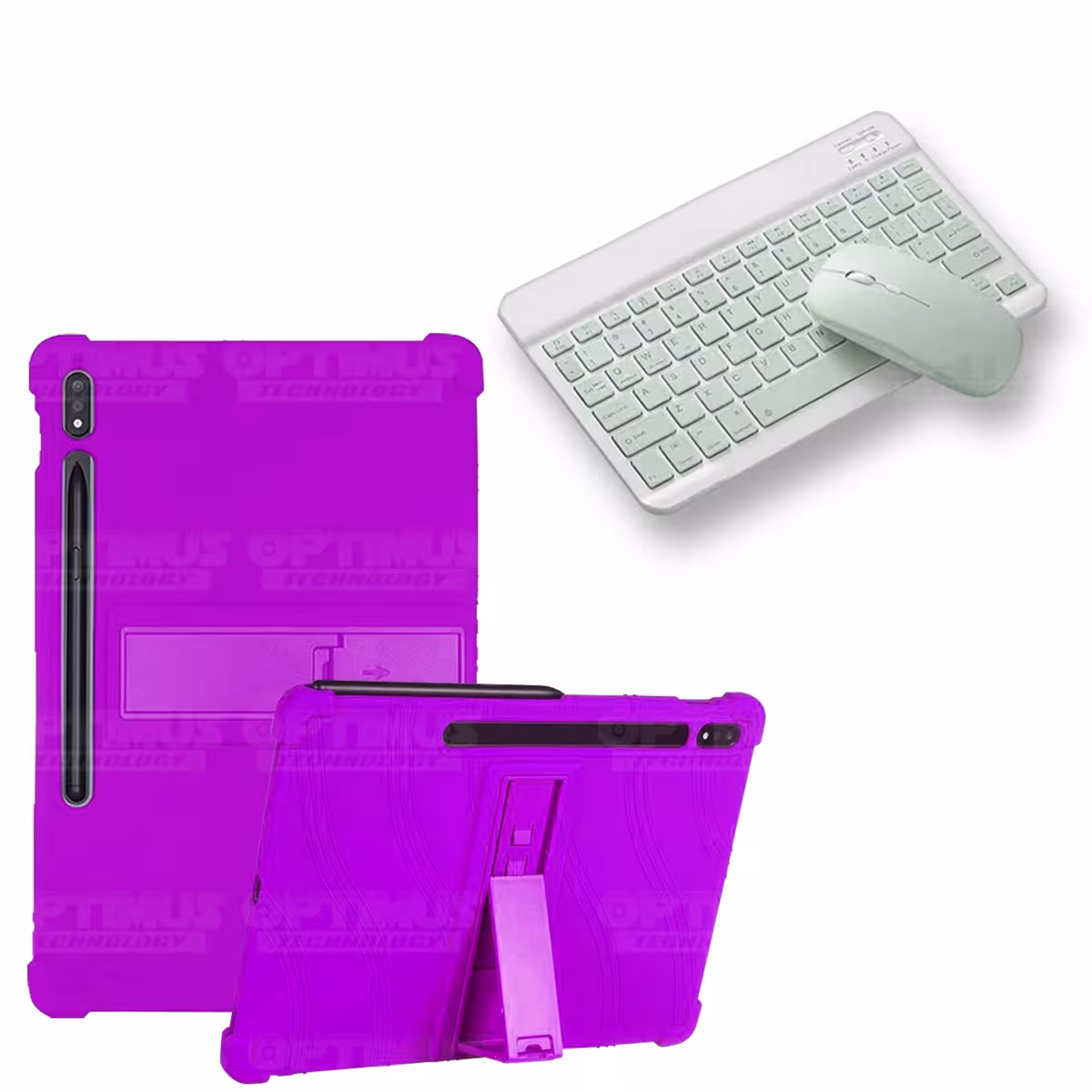Kit Case Forro Protector Antigolpes + Teclado y Mouse Ratón Bluetooth para Tablet Samsung Galaxy Tab S7 FE 12,4" Pulgadas