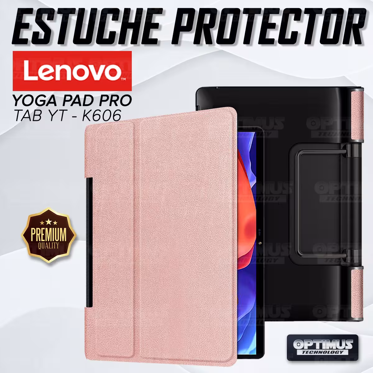 Estuche Case protector Acrílico y Sintético Para Lenovo Yoga Pad Pro YT-K606 | OPTIMUS TECHNOLOGY™ | EST-LNV-YG-K606 |