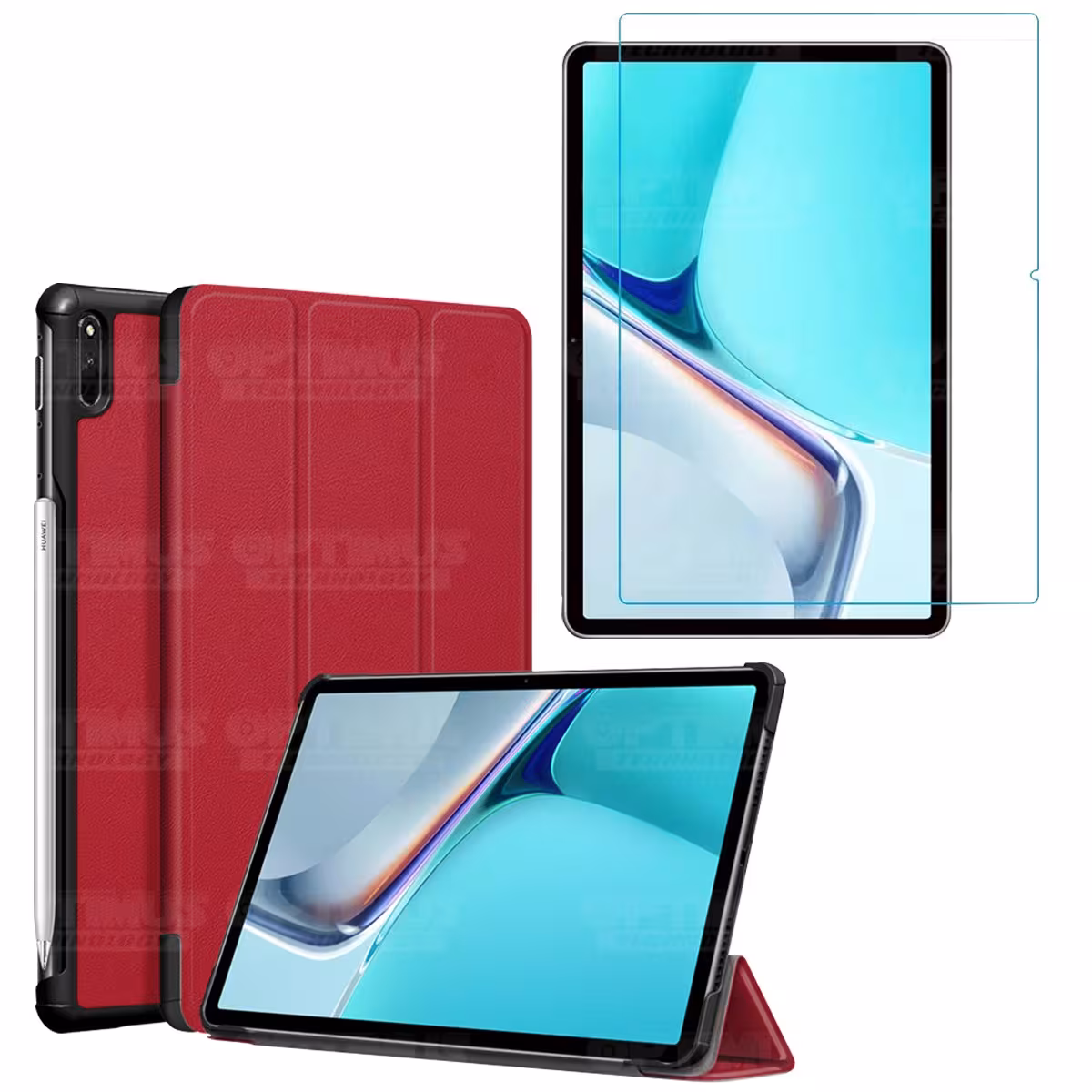 Kit Vidrio Cristal Templado Y Estuche Case Protector para Tablet Huawei MatePad 11 2021 DBY-W09 - DBY-L09 OPTIMUS TECHNOLOGY™ -