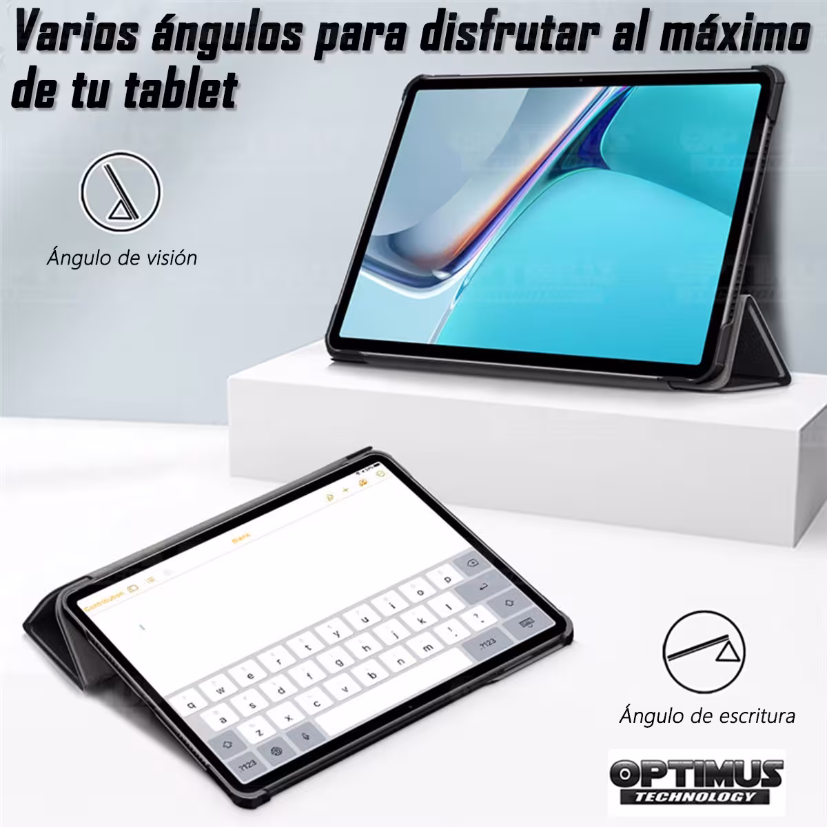 Kit Vidrio templado + Case Protector + Teclado con Mouse Touchpad Bluetooth Tablet Huawei MatePad 11 2021 DBY-W09 - DBY-L09 OPTI