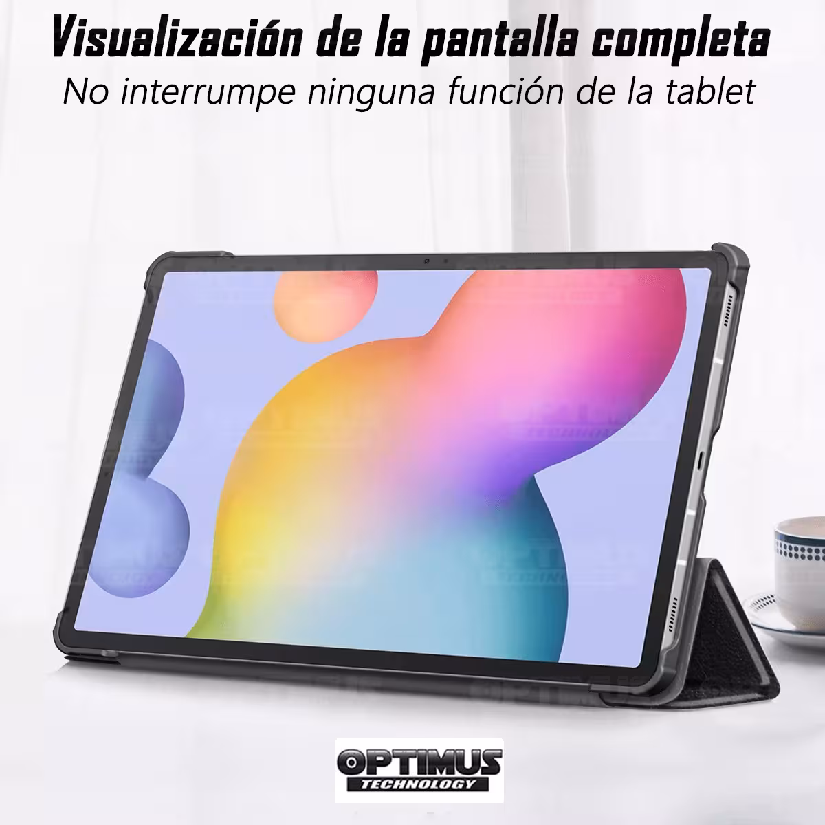 Estuche Case Forro Protector Con Tapa Tablet Samsung Galaxy Tab S7 FE 12,4" Pulgadas | OPTIMUS TECHNOLOGY™ | EST-AC-S7-FE |