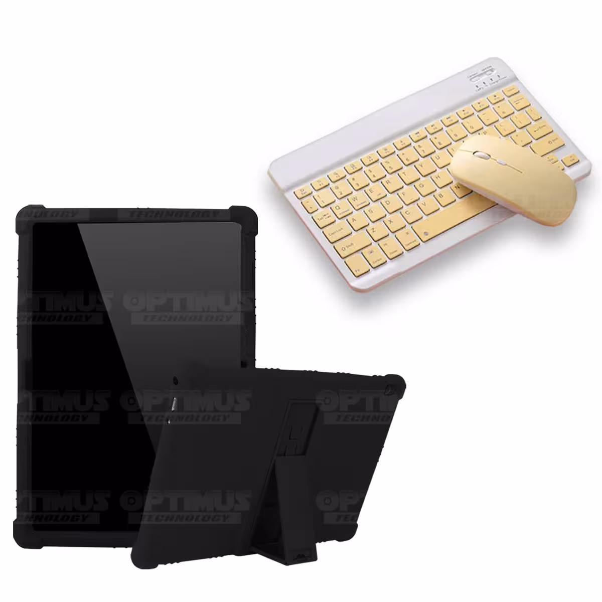 Kit Case Forro Protector Antigolpes + Teclado y Mouse Ratón Bluetooth para Tablet Lenovo Tab M10 Tb-x505f OPTIMUS TECHNOLOGY™ -