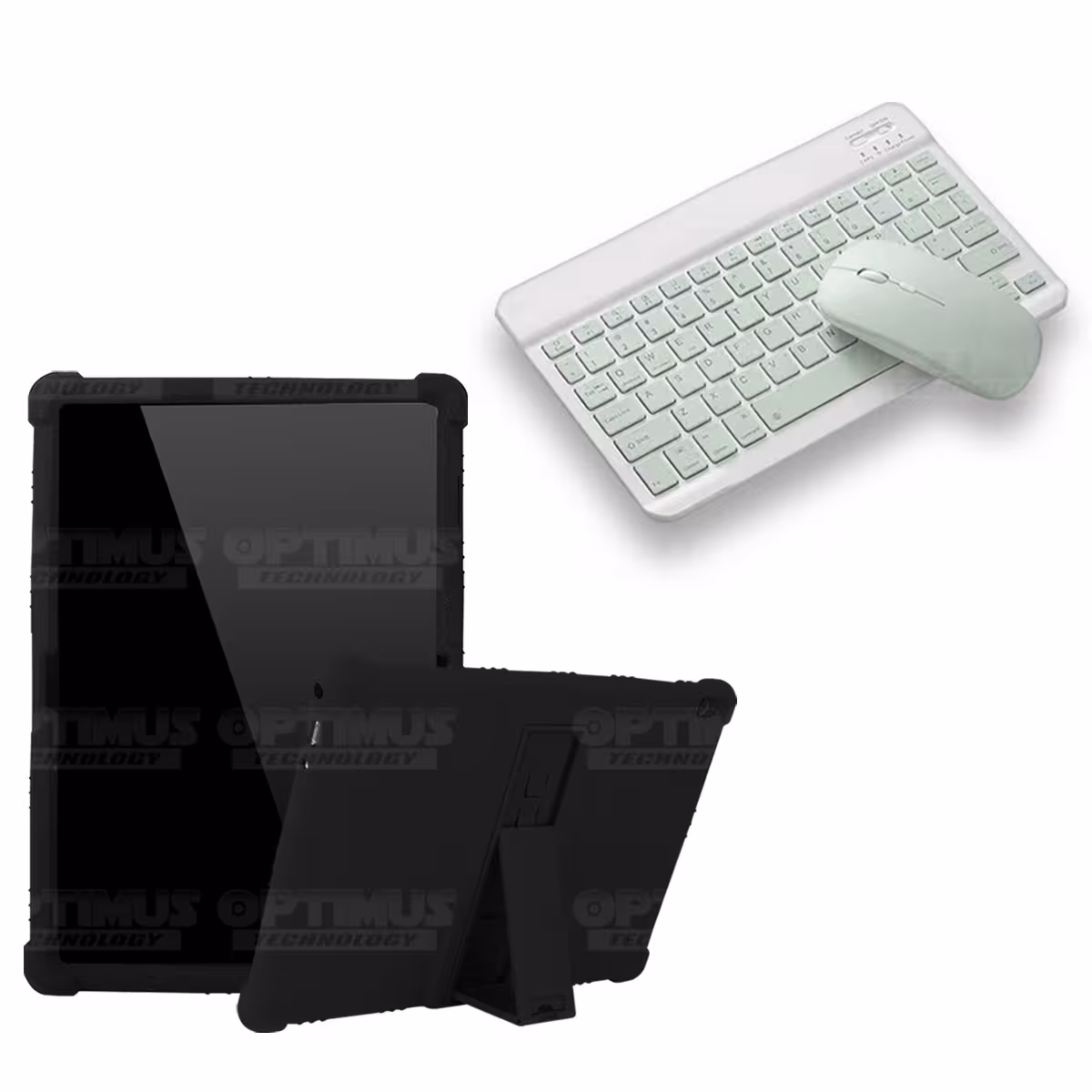 Kit Case Forro Protector Antigolpes + Teclado y Mouse Ratón Bluetooth para Tablet Lenovo Tab M10 Tb-x505f OPTIMUS TECHNOLOGY™ -